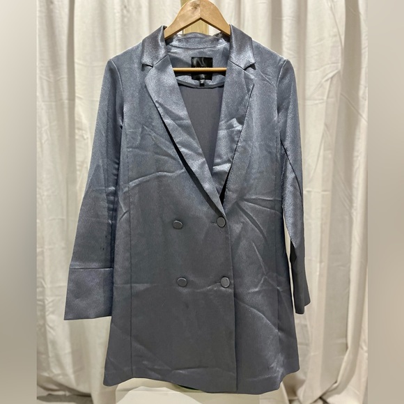 DYNAMITE blazer dress grey metallic small - Picture 1 of 5